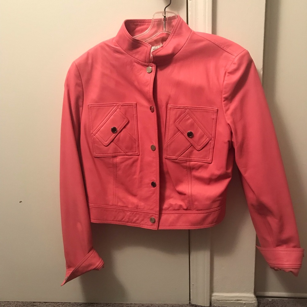 Pink Worth genuine leather jacket